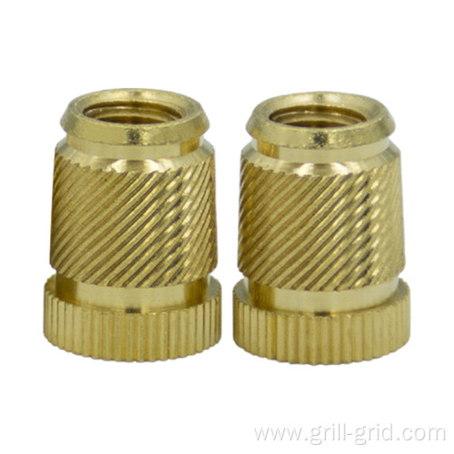 high quality customized knurled brass thread insert nut